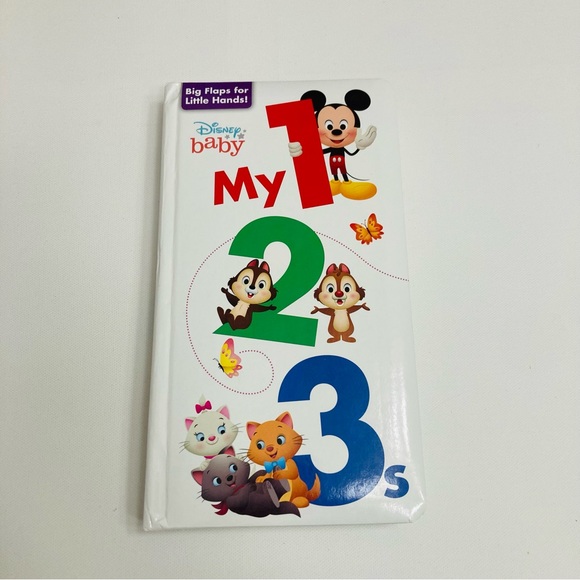 Disney Baby My 123s Book 25 Fun Flaps Mickey Mouse  Pooh Elsa - Picture 1 of 6